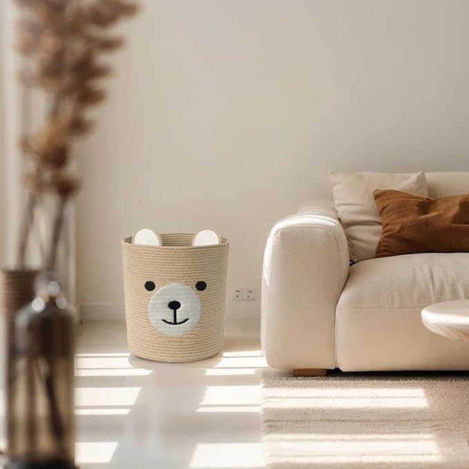 Bear Basket for Nursery, Baby Shower Baskets, Baby Storage Basket