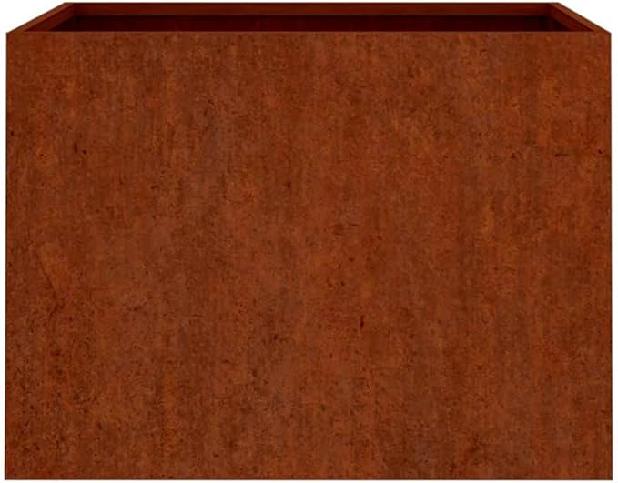 Corten Steel Planter Box with Rustic Finish for Outdoor Garden and Balcony Decoration, Durable Weather-Resistant Construction, Minimalist Style, 4-Piece Set