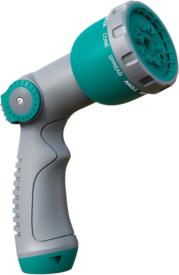 Hose Nozzle, Thumb Control Garden Hose Nozzle, 10 Adjustable Pattern Water Hose Sprayer Nozzle, Ergonomic Spray Nozzle for Gardening, Garden Tool for Watering, Ground Cleaning, Car Washing