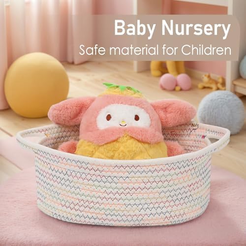 JMvicyroam Small Woven Basket, Empty Gift Basket, Colorful/1 Pack