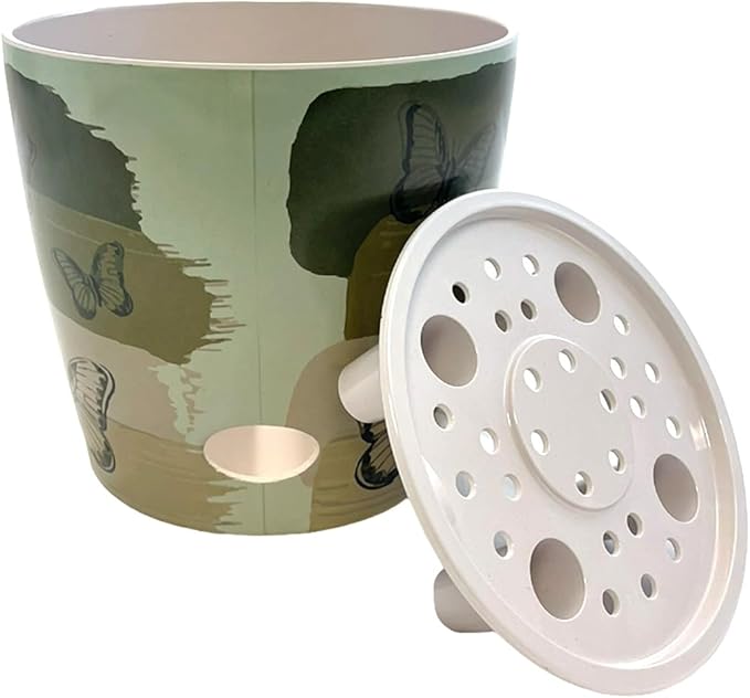 7” Self-Watering Pot – Eco-Friendly Bamboo Planter, Biodegradable & Plastic-Free, Indoor/Outdoor Plant Pot with Built-in Water Well for Healthy Root Growth