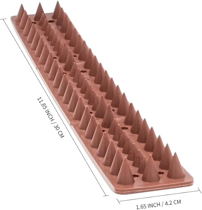20 Pack 20 Ft Bird Spikes Defender Cats Scare Spikes, Critters Anti-Climbing Protect Fence Walls, Railing, Walls and Roof