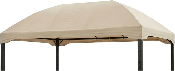 Garden Winds Durable 350 Replacement Canopy Top Compatible with Pomeroy Domed 10’ x 13’ Gazebo Model L-GZ702PST - Beige