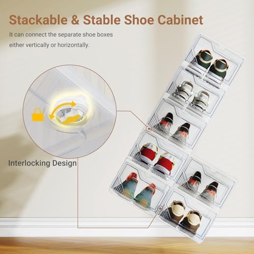 BROVIEW XX-Large Shoe Sneaker Storage Boxes for Size 14, 1 Pack Shoe Boxes