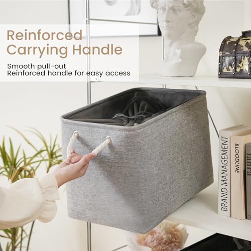 16x12x12 In Foldable Fabric Large Storage Bins with Handle 3 Pack
