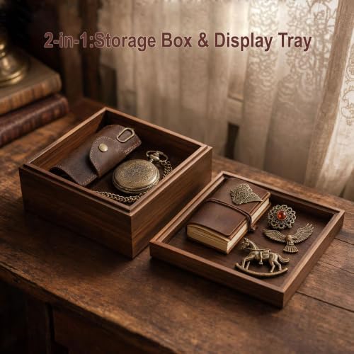 Wooden Decorative Storage Box with Embroidered Butterfly Lid