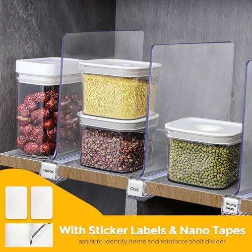 Clear Acrylic Shelf Dividers for Closets Organizer & Storage,12 Pack