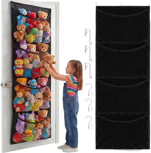 Ofiray-home Over The Door Stuffed Animal Storage, Wide, Cotton
