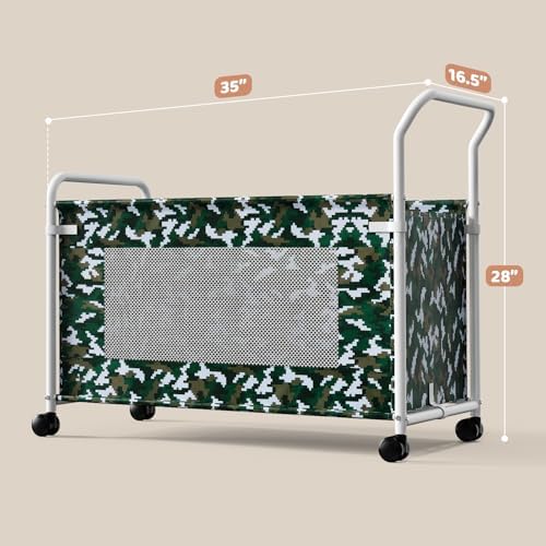 KEEGH Extra Large Toy Box for Kids, Heavy Duty Toy Storage, Camouflage