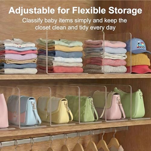 SortNStore Shelf Dividers Closet Organization: 6" Tall x 10" Deep (Small)