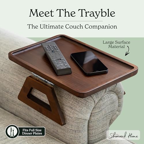 Shamrock Home Trayble Couch Arm Table - Walnut