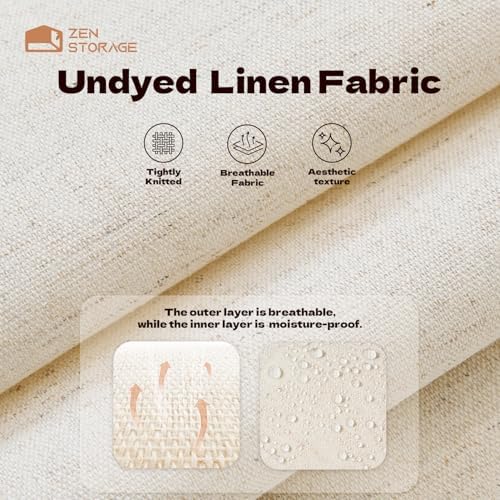 Linen Sock Drawer Organizer, 54 Cells Underwear Storage, 3Pack