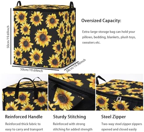 2pcs blanket storage bag for under bed,closet organizers 95L