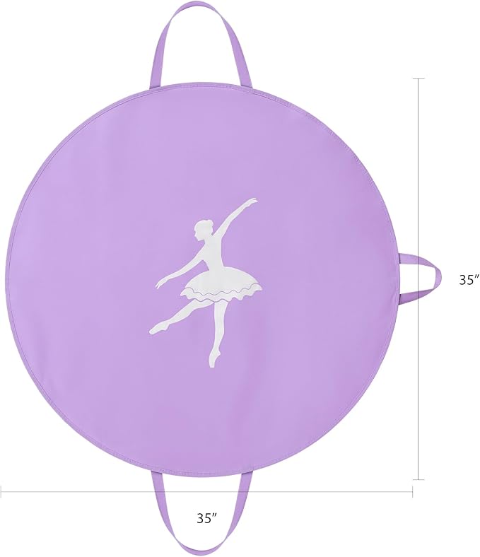 KEEGH 35 inch Girls Tutu Garment Bag Pancake Dance Bag, Purple