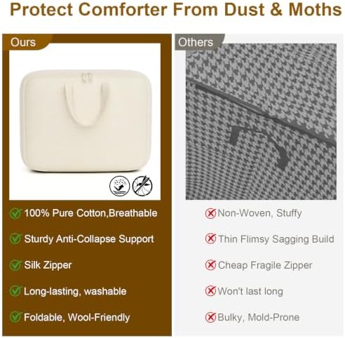 Higher Canvas Storage Bags with Reinforced Handles 1 Pack