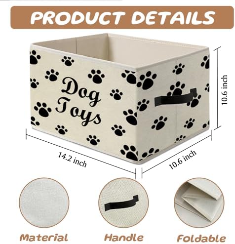 Dog Storage Bins Box,Rectangular Dog Basket