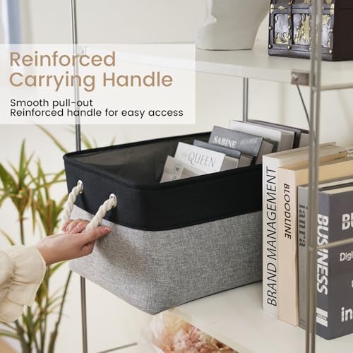 15.7x11.8x8.26 Inch Fabric Large Storage Bins with Handles 6 Pack