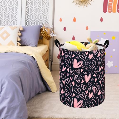 MAIZMZ Girls Room Storage Basket Decor Organizer Bins Kids Hamper Storage Bins Toy Box Women Laundry Basket Large Canvas Collapsible Chest for Home/Dorm/Kitchen/Pet/Office/Closet/Shelf/Gift Baskets