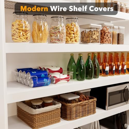 SpaceAid Wire Shelf Covers for Pantry Rack, 38" W x 12" D, White 4pcs