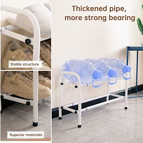Gonfoam Expandable 2-Tier Shoe Rack for Closet and Entryway, White