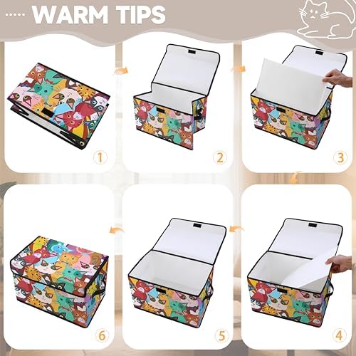 Stackable Clothes Storage Bins with Lids 3 Pack