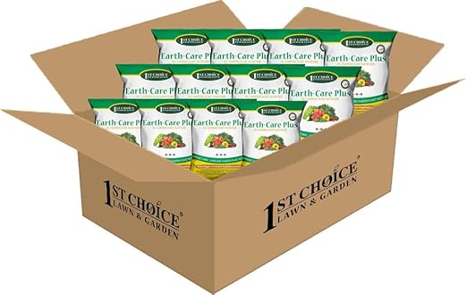 Earth-Care Plus 5-6-6 Organic Fast Acting Fertilizer for Plants - Water-Soluble Plant Food for Vegetables, Trees, and Flowers - Boost Growth for Lawns, & Gardens 48lb (12 Packs)