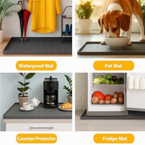 TigeJoy Under Sink Mats for Kitchen Waterproof 31" x 22", Cabinet Liner