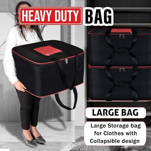 Storite 6 Pack Moisture Proof Nylon Large Underbed Storage Bag For Clothes