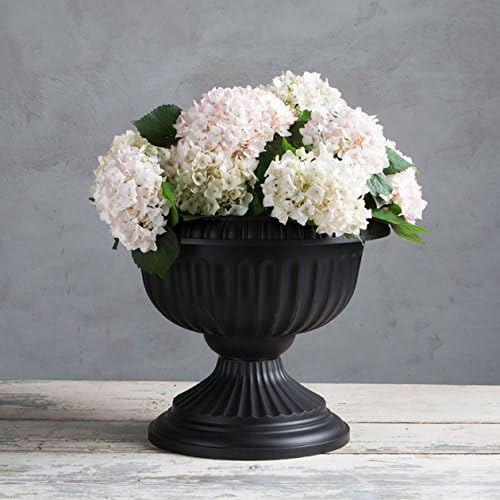 Root & Vessel Grecian Urn Planter, Black, 12-Inch