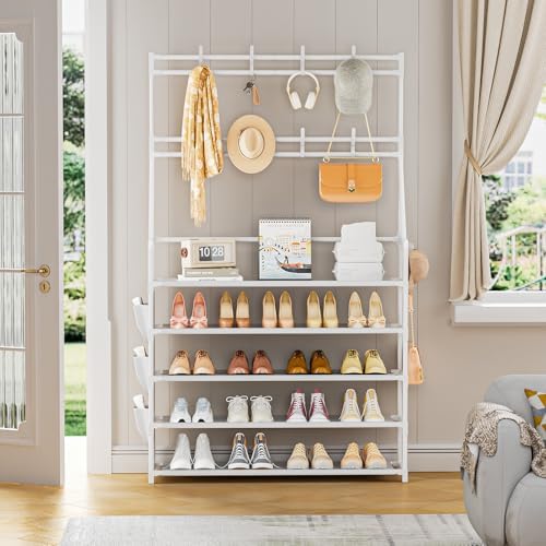OYREL Shoe Rack 5 Tier Shoe Racks Organizer 20-25 Pairs for Closet