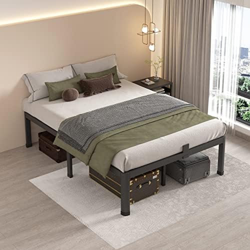 MAF 12 Inch Full Size Metal Platform Bed Frame with Round Corner Legs