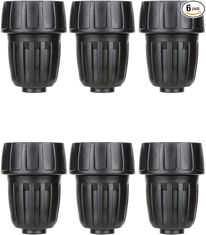 1/2 Inch Drip Irrigation Tubing Faucet Adapter 6 Pack, 3/4" to 1/2" Irrigation System Hose Adapter, 3/4 Inch Faucet Connector Garden Hose Adapter