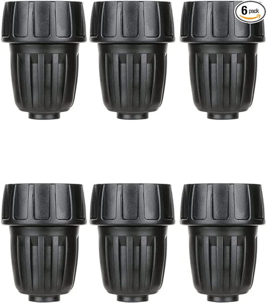 1/2 Inch Drip Irrigation Tubing Faucet Adapter 6 Pack, 3/4" to 1/2" Irrigation System Hose Adapter, 3/4 Inch Faucet Connector Garden Hose Adapter