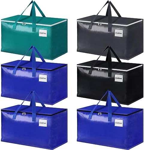 StorageRight Moving Bags, Moving Boxes, 93L 6-Pack Sotrage Bags, 4 Colors