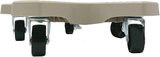 Bosmere 20" Plant Caddie - Heavy-Duty Rolling Plant Stand with Locking Wheels, 500 lb Capacity – Durable Plant Caddy for Indoor/Outdoor Use, Light Gray