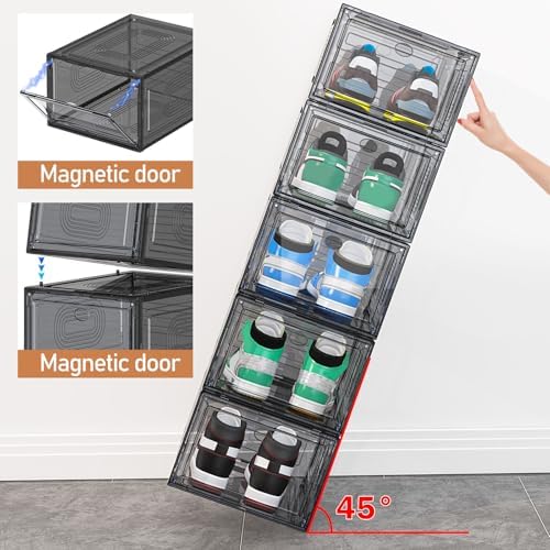 caktraie 10 Pack Shoe Organizer Stackable