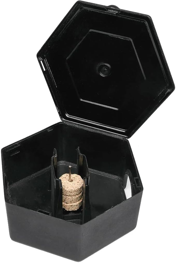 RatX Rodent Bait Station for Mice & Rats – Indoor & Outdoor Use | Small Plastic Bait Box | Compact Size | Weatherproof, Reusable