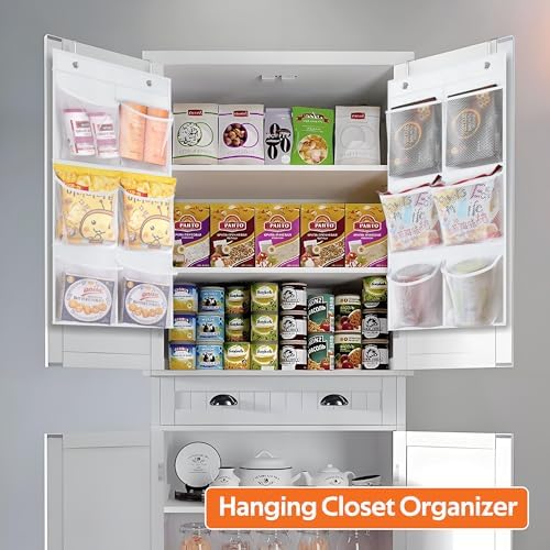 KIMBORA 2 Packs Narrow Over the Door/Wall Shoe Organizer Cruise, Small Hanging Shoe Rack for Closet with Clear Mesh Pocket for Bathroom, RV, Pantry, Camping (White)