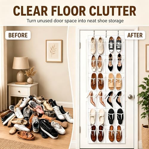 2 Pack Over the Door Shoe Organizer Shoe Rack for Door