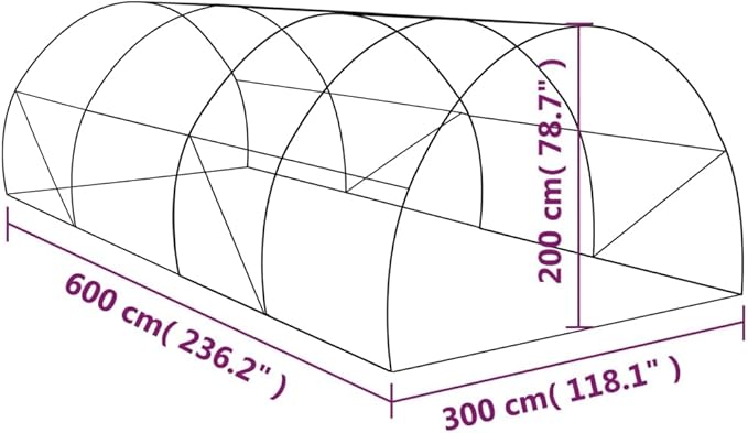 vidaXL Greenhouse White PE mesh Fabric, Galvanized Steel 194ft²
