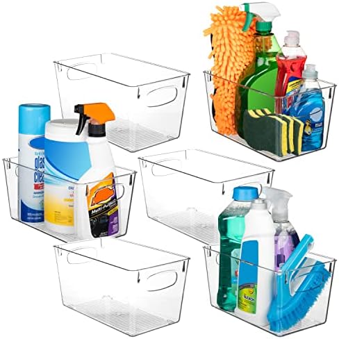 ClearSpace Clear Plastic Storage Bins – Perfect Kitchen Organization and Storage or Pantry Storage – Fridge Organizer, Pantry Organization and Clear Storage Bins, Cabinet Organizers | Plastic storage bin for pantry organization, kitchen storage, and re...