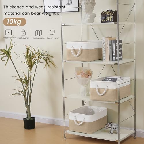 15.7x11.8x8.26 Inch Fabric Large Storage Bins with Handles 3 Pack