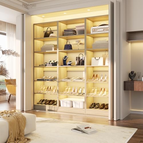 Unikito 25" Closet System Shoes Organizer, Adjustable Shoe Rack for Closet