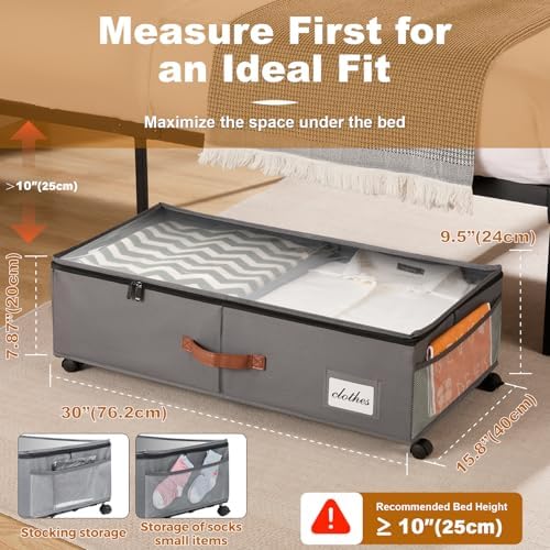 Under Bed Storage Container for Bedroom: