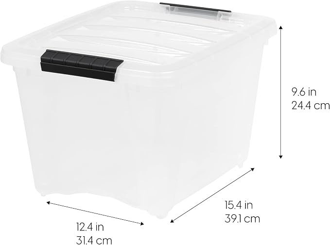 IRIS USA 6-Pack 19 Quart Storage Bins with Lids, Pearl
