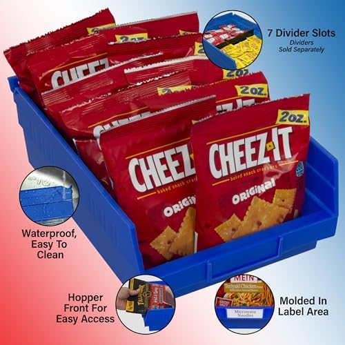 Akro-Mils 30150 Heavy Duty Plastic Shelf Bins, 12"x 8"x 4", Yellow, 12-Pack