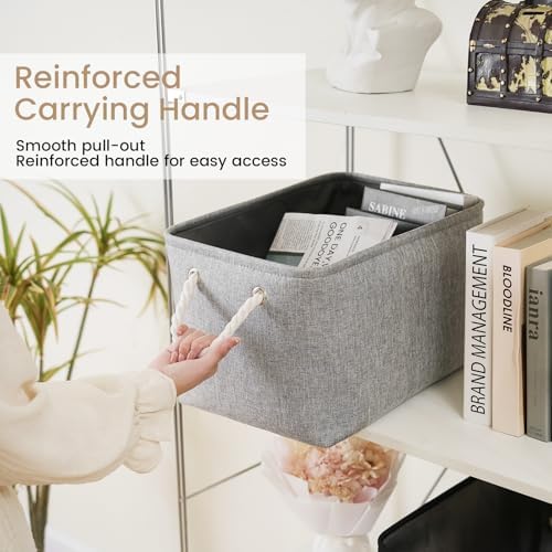 15x11x10 In Foldable Fabric Large Storage Bins with Handle 1 Pack