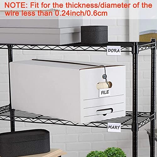 200PCS Basket Bin Labels Clip On,ChanQnTon Clear Plastic Label Holders for Storage Bins, Wire Shelf Price Tags,Merchandise Display Signs,200PCS 6X4CM Paper Inserts Included.(Size:2.36x1.57inch/6x4cm)