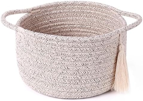 Small Gift Basket Empty to Fill, 2 Pack, Mini Woven Basket, Natural Beige