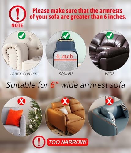 HMASYO Couch Cup Holder Tray – Weighted Silicone Sofa Armrest Organizer Table with Anti-Spill Coaster, Easy Reach for Drink, Snacks, Remote & Phone, Non-Slip Base, Easy Clean